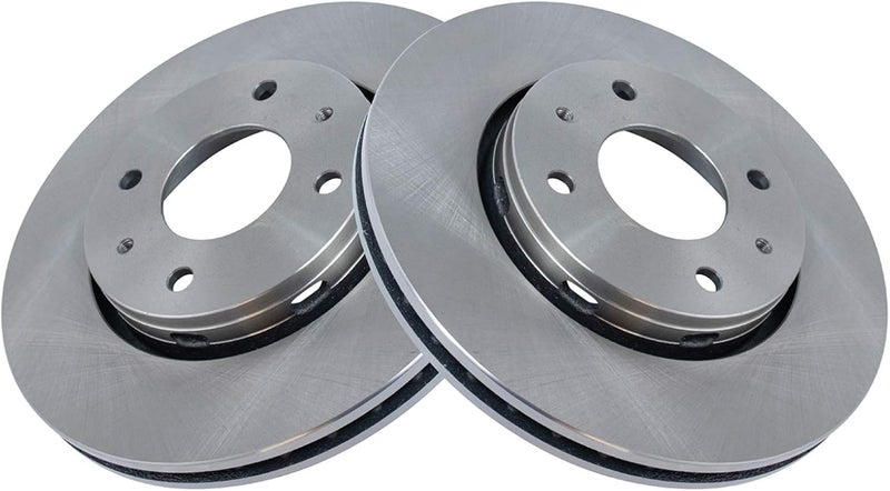 TRQ Front Brake Rotors Set Vented Compatible with 2000-2004 Volvo S40 2000-2003 V40 - Image 3