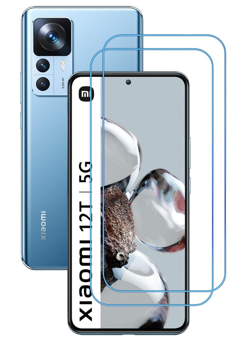 ACLIX 2 Pieces Antistatic ESD Dustproof Premium Quality High Definition Clear Tempered Glass Screen Protector Designed For Xiaomi 12T - Image 1