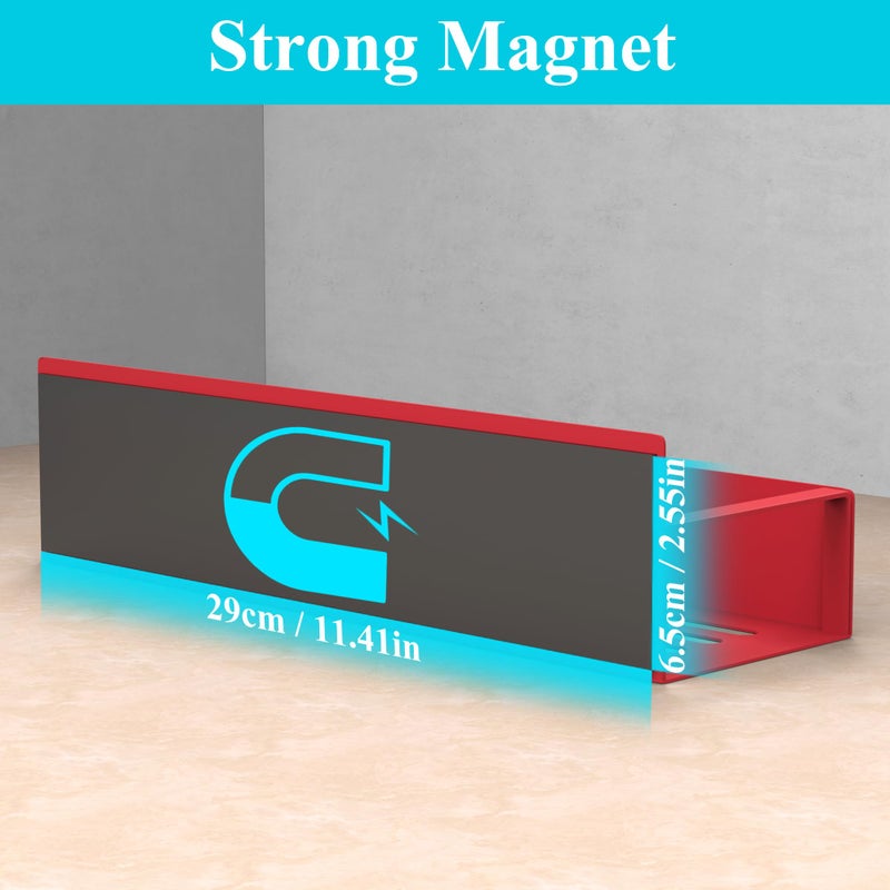 HuggieGems 6 Pack Magnetic Spice Storage Rack Organizer for Refrigerator and Oven, Red Fridge Organizers and Storage - Image 3