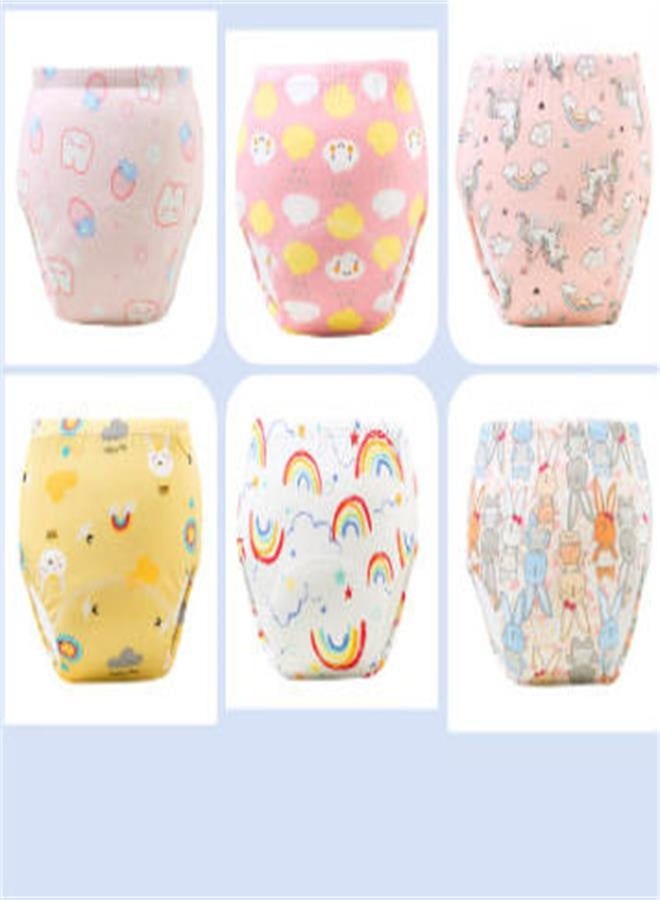 6PCS Baby Potty Training Pants, Breathable Potty Training Underwear, Toddler Learning Training Pants for Girls & Boys - Image 1