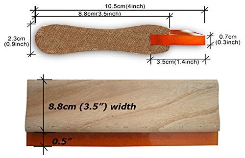 Ving 4 pcs Silk Screen Printing Squeegee Ink Scraper 6.3" / 9.4" / 13" / 18" Scratch Board 75 Durometer - Image 2
