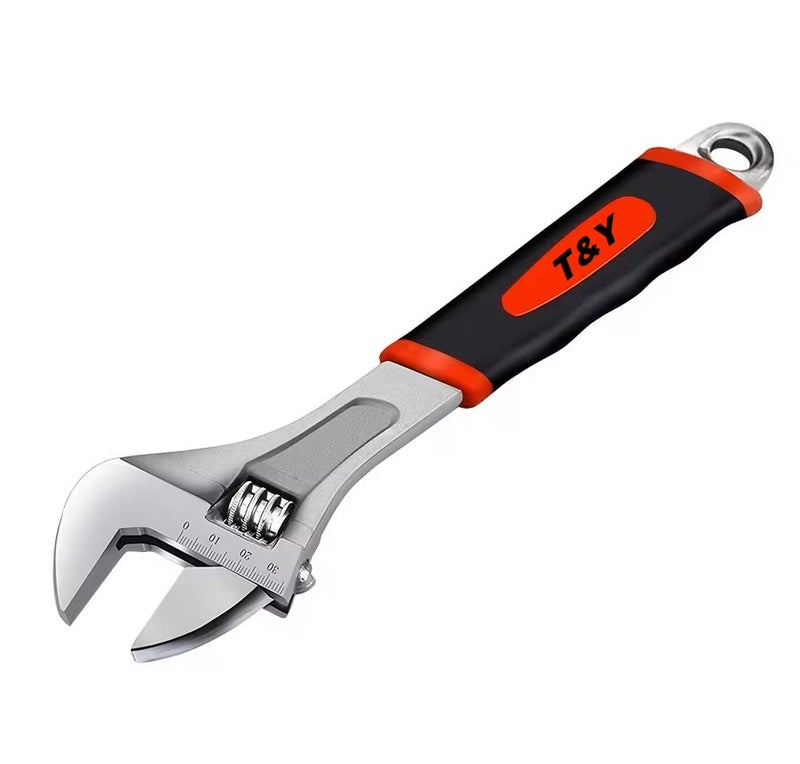 T&Y Professional Adjustable Wrench 6' Inch Cr-V Forged Industrial Grade Hand Tools Wrench Set With Anti-Slip Grip - Image 1