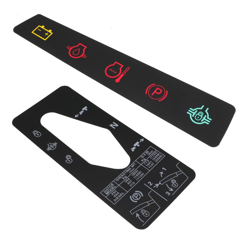 NuFlySic M117670 Dash Panel Decal Instrument Panel Indicator Label and M127539 Shift Quadrant Label for John Deere 4X2 6X4 Gator Utility Vehicle - Image 3