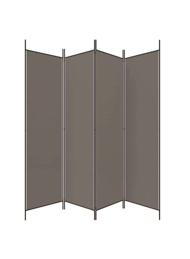 فيداكسل مقسم غرفة 4-ألواح أنثراسيت 200×220 سم قماش 350200 - Image 2