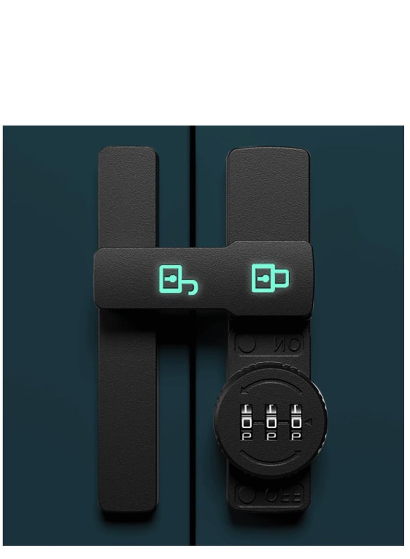 Excefore Password Compartment Door Lock, Sliding Barn Door Lock, Suitable for Cabinets Doors, Office, Gym, Garden, Closet Door - Image 3