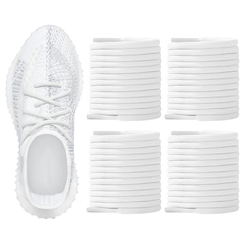 NDTEZUGT 2 Pairs Shoe Laces for Yeezy Boost 350 V1, 350 V2, 380 Sneakers, 7/32''(5.5mm) Thick Round Rope Shoelaces Replacement Shoe Strings (White, 36''/92cm) - Image 1