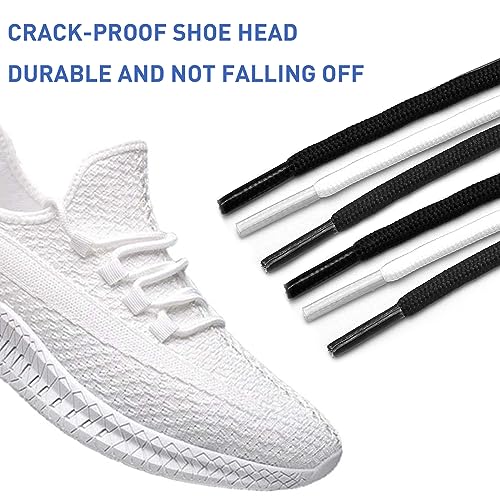 NDTEZUGT 2 Pairs Shoe Laces for Yeezy Boost 350 V1, 350 V2, 380 Sneakers, 7/32''(5.5mm) Thick Round Rope Shoelaces Replacement Shoe Strings (White, 36''/92cm) - Image 4