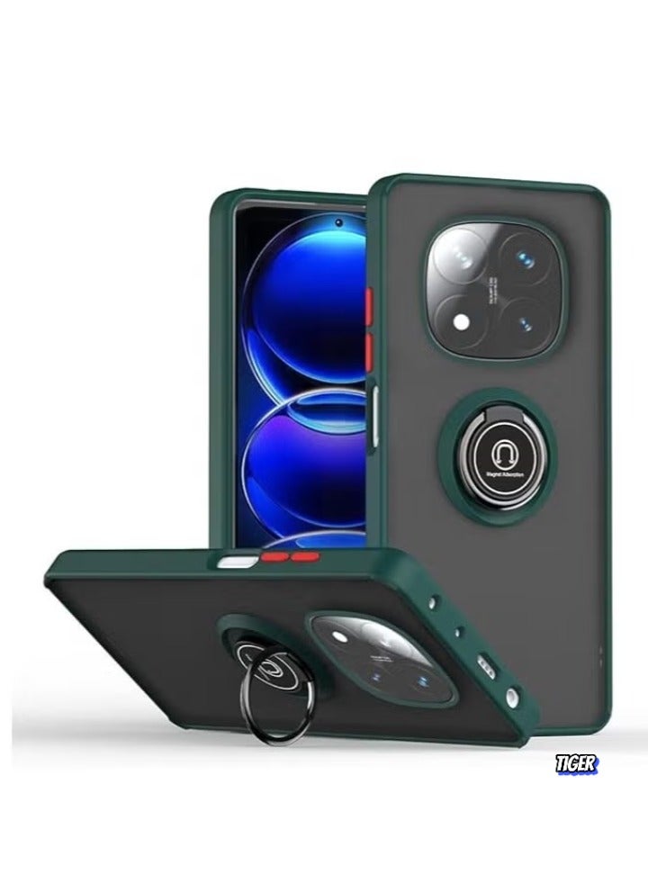 TIGER Xiaomi Redmi Note 14 Pro Plus 5G Case – Rotational Metal Ring Grip, Kickstand, Magnetic Car Mount Holder, Shockproof TPU Bumper – Durable, Full Protection for Redmi Note 14 Pro Plus 5G, Perfect Fit for Everyday Use - Image 1