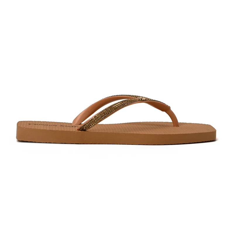Carmen Steffens Flip-Flops Shine Tan