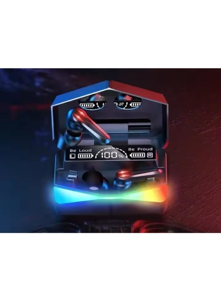 Touchscreen Bluetooth Earbuds with Display and Charging Case - Image 1