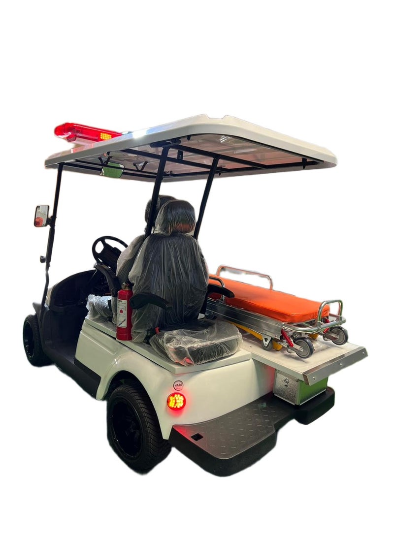 اكسكار عربة إسعاف كهربائية ROYAL GOLF A1M2 – مقعدين، محرك 48V 5kW، بطارية ليثيوم 105Ah – موديل 2025 - Image 2