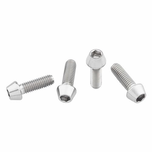 Wolf Tooth Titanium Water Bottle Cage Bolts - Standard Head/Raw / 4 Pack - Image 1