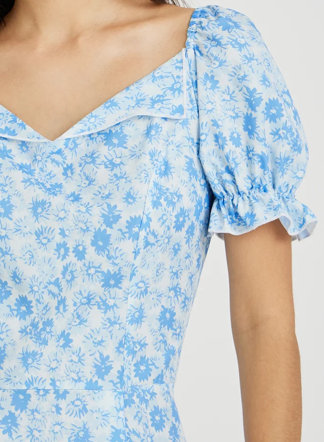Take Two Floral Puff Sleeve Dress