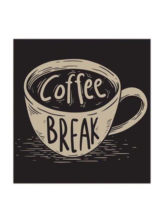 RYN Coffee Break MDF Wall Art Multicolour 30x30centimeter - Image 1