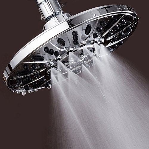 AquaDance High Pressure 6-Setting, 7" Rainfall Shower Head – Tested to Meet US Quality Standards, Angle-Adjustable, with Tool-Free Installation – Chrome Finish - Image 4