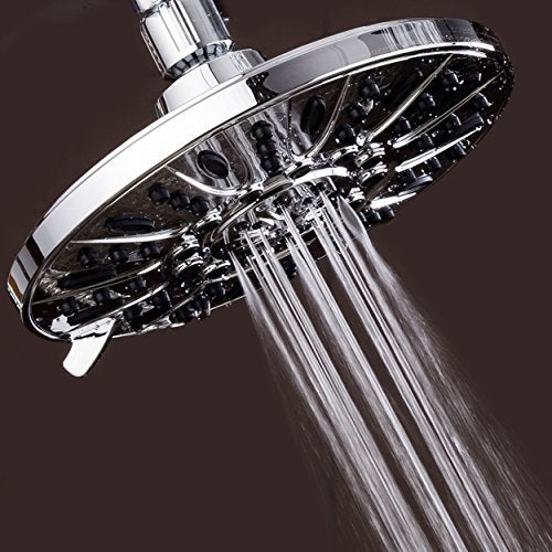 AquaDance High Pressure 6-Setting, 7" Rainfall Shower Head – Tested to Meet US Quality Standards, Angle-Adjustable, with Tool-Free Installation – Chrome Finish - Image 5