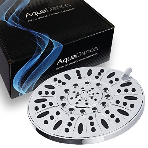 AquaDance High Pressure 6-Setting, 7" Rainfall Shower Head – Tested to Meet US Quality Standards, Angle-Adjustable, with Tool-Free Installation – Chrome Finish - Image 2