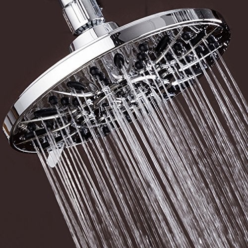 AquaDance High Pressure 6-Setting, 7" Rainfall Shower Head – Tested to Meet US Quality Standards, Angle-Adjustable, with Tool-Free Installation – Chrome Finish - Image 3
