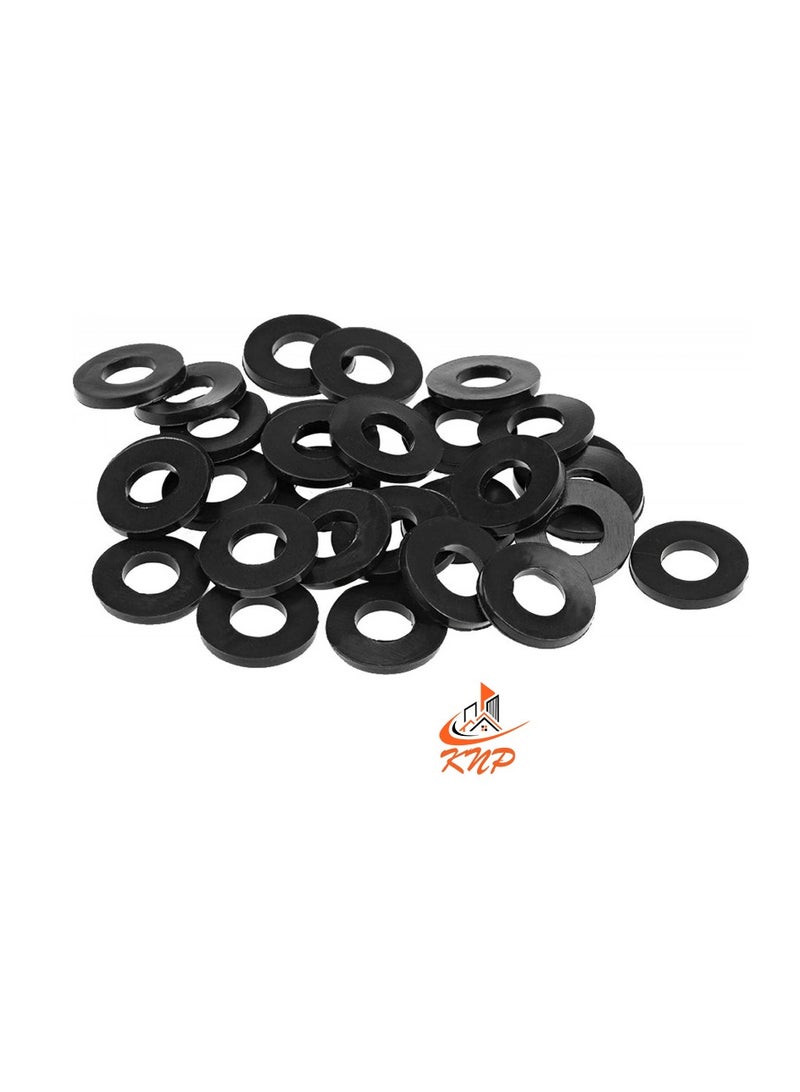 KNP Black 3/4" Rubber Flat Washer - Pack Of 100  - Image 1