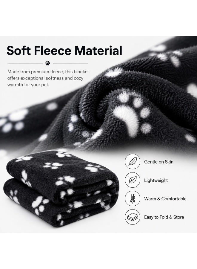 Pet Blanket Cushion Dog Cat Fleece Blankets Pet Sleep Mat black - Image 3