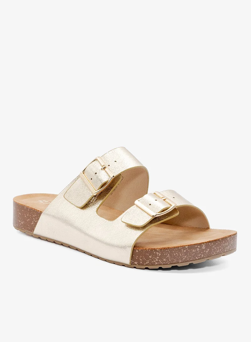 باتا صنادل سلايد بنعل مريح ومشبكين