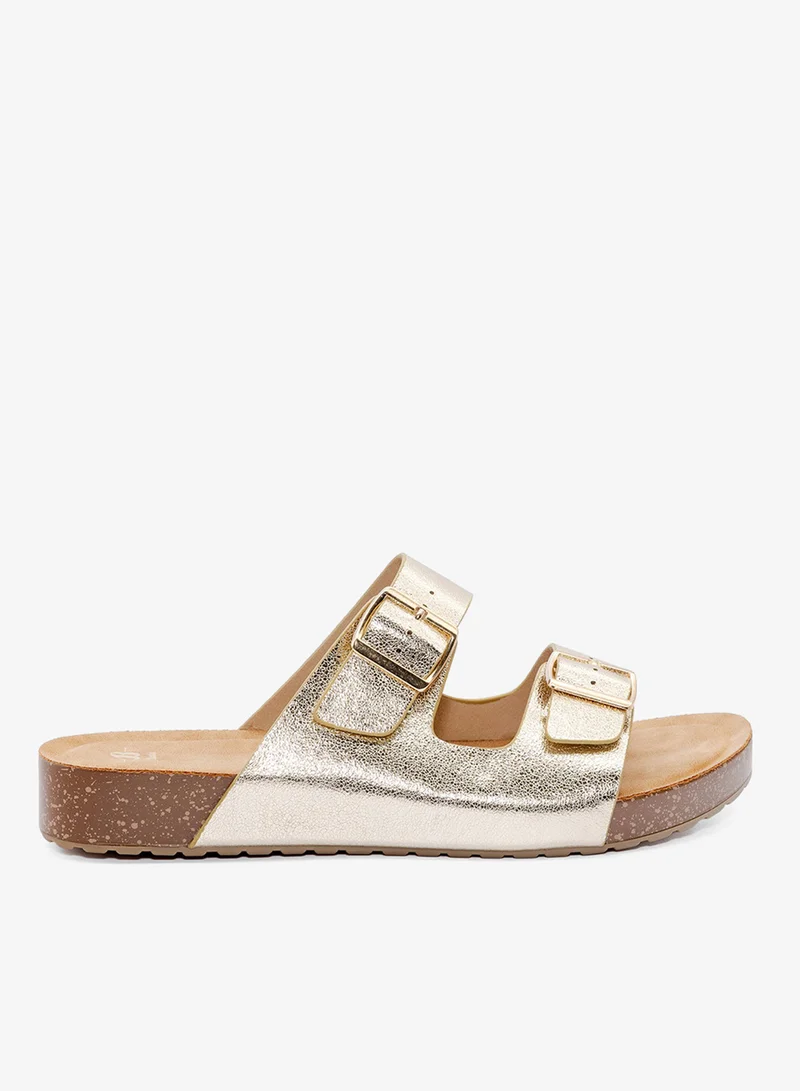 باتا صنادل سلايد بنعل مريح ومشبكين