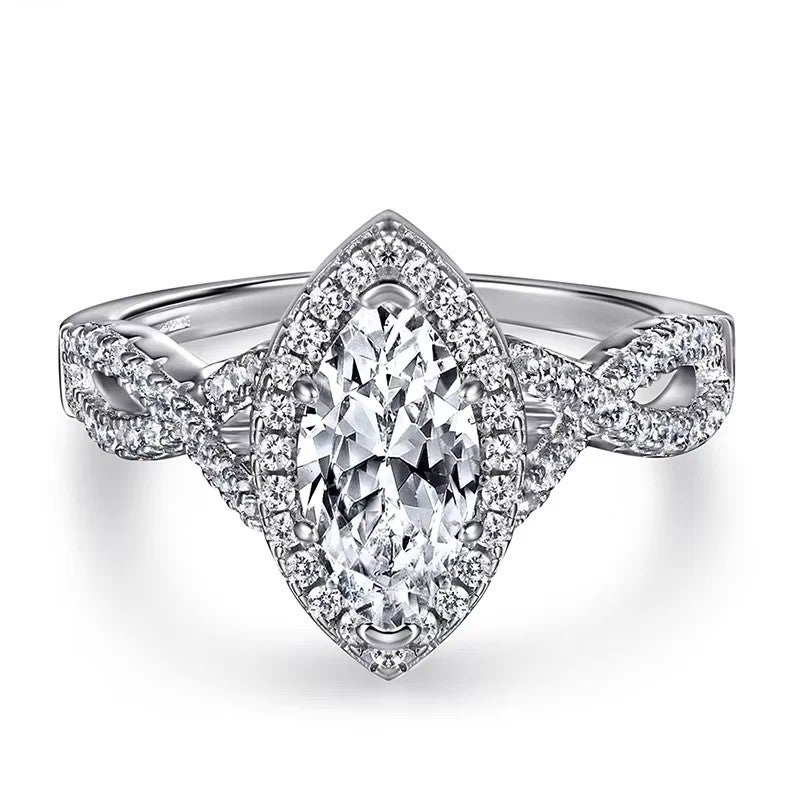 Bluejw Unisex Gothic Anime-Inspired 925 Sterling Silver Ring for Women with Gold Plating & Lab-Grown Brilliant Cut Diamond – Anniversary Jewelry Gift - Image 1