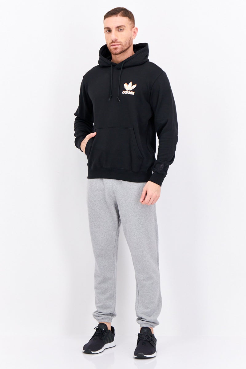 adidas Originals Men Sportswear Fit Graphic Outdoor Hoodies, Black  - Image 3