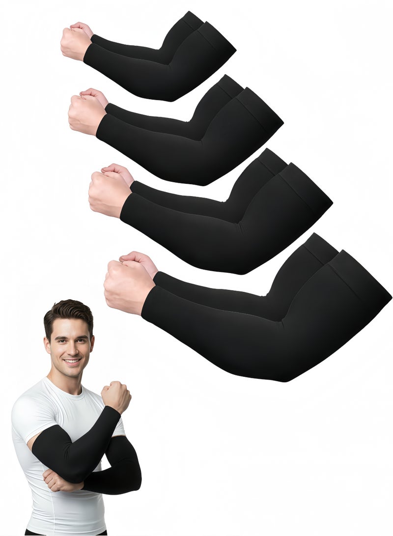4-Pack Arm Sleeves for Women Men Youth|UPF 50 Arm Warmers UV Sun Protection Arm Cooling Sleeves, One Size Sun Protection Arm Sleeve Cover Tattoo - Image 1