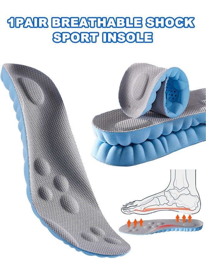 YIM-VIBEHAUS 1Pair Breathable Shock Sport Insole 41-42, Cut-To-Fit Shoe Cushion,  Comfortable Insoles Relieve Foot Pain& Pressure Pain Cushion for Women & Men, Suitable for Athletic Casual & Work - Image 1