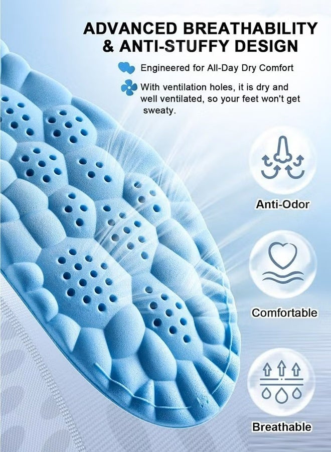 YIM-VIBEHAUS 1Pair Breathable Shock Sport Insole 41-42, Cut-To-Fit Shoe Cushion,  Comfortable Insoles Relieve Foot Pain& Pressure Pain Cushion for Women & Men, Suitable for Athletic Casual & Work - Image 5