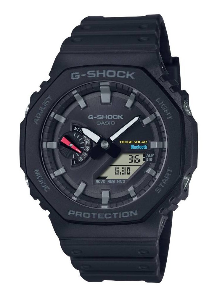 G-SHOCK Analog Plus Digital Round Wrist Watch With Resin Strap GA-B2100-1ADR 