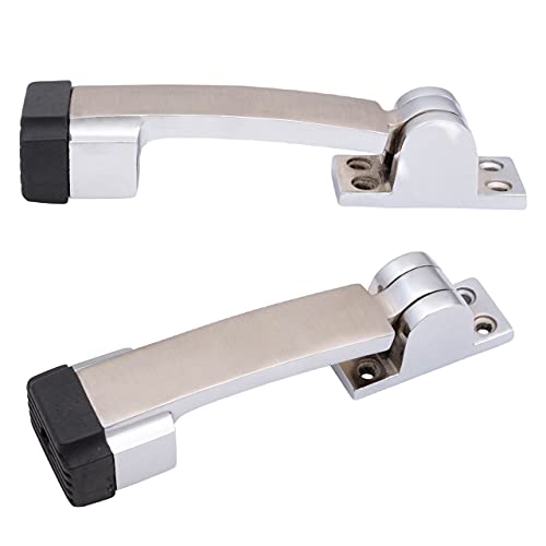 Atom Door Stopper | Kickdown Door Stop with One Touch | Adjustable Height & Rubber Tip 1.5 Inches, Door Stops (CPSS Finish, DS001), Pack of 5 - Image 2