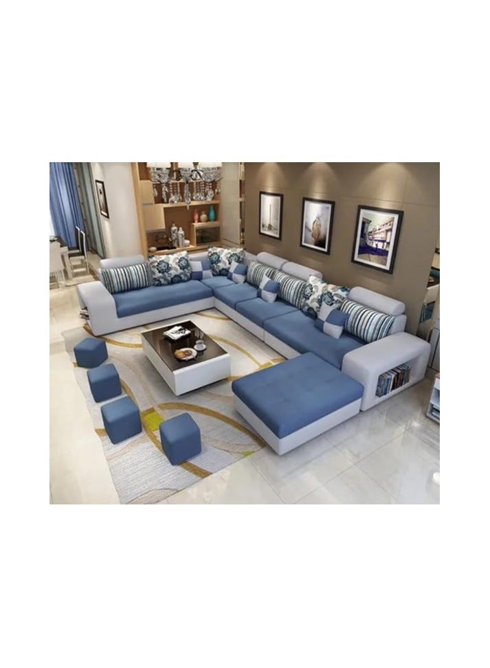 Ripple FURNITURE Simple Leisure  Fashion  Fabric Combination Living Room Sofa  Set  - Image 1
