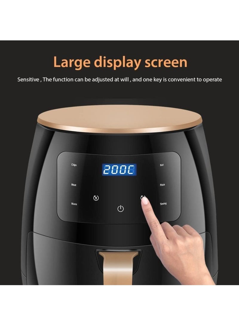 Yameem Digital Air Fryer Oven, 6L Capacity, 2400W, 6 Pre-Set Functions, LCD Smart Touch Screen, Non-Stick Basket, BPA Free, Dishwasher Safe - Image 2