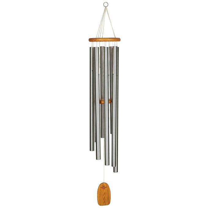 Woodstock Wind Chimes Garden Decor for Outside Outdoor Patio Decor 56 Inspirational and Memorial Sympathy Wind Chime Porch Decor Gregorian Wind Chime Baritone Deep Toned Sound Silver Wind ChimesGBS