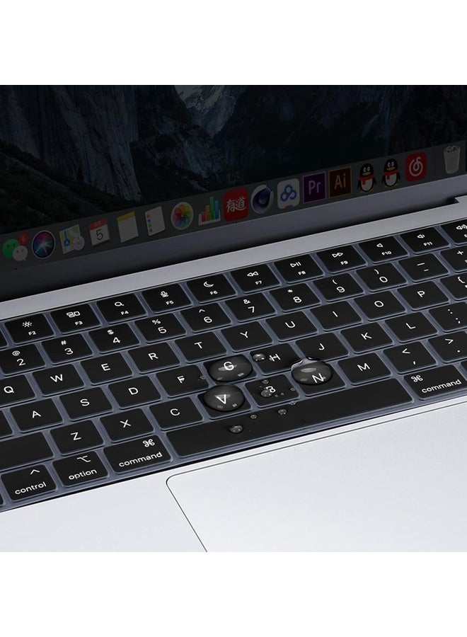 سجيت غطاء لوحة مفاتيح فاخر نحيف جدًا لجهاز MacBook Pro مقاس 14 و16 إنش 2021–2025 ‏M5 M4 M3 M2 M1 Pro/Max‏، وMacBook Air مقاس 15 و13.6 إنش بمعالج ‏M4 M3 M2‏ ‏A3434 A3241 A3114 A2941 A3240 A3113 A2681‏، لون أسود بتخطيط أمريكي ANSI - Image 3