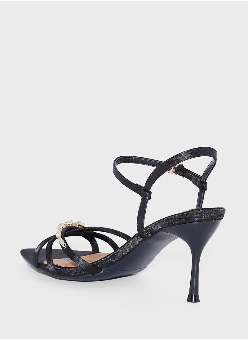 Ella Limited Edition Pointy Jeweled Ankle Strap Heel Sandal
