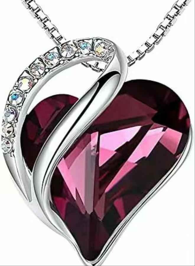 Heart-shaped necklace, childbirth stone women's necklace, healing stone, non-allergenic women's jewelry, silver pendant necklace