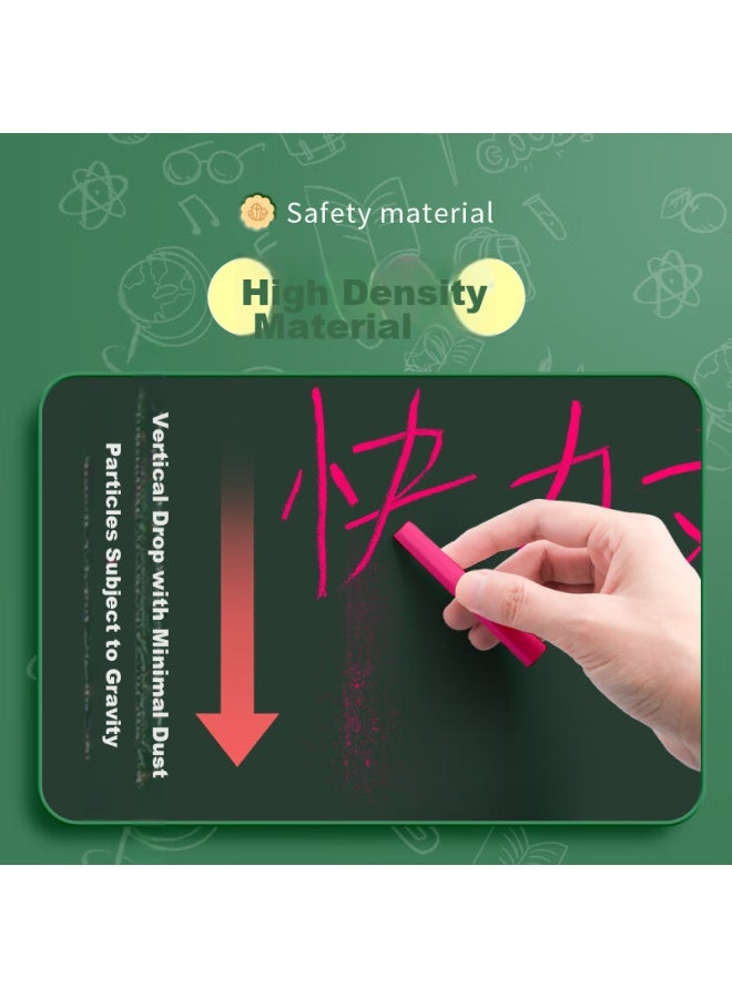 Jinzhi Colorful 24-color Dustless Chalk، غير سام، للطباشير السبورة للمعلمين، متعدد الألوان الزاهية، للوحة الإعلانات السبورة، طباشير الرسم الزاهية الألوان، طباشير التدريس للأطفال، 72 قطعة/علبة - Image 5