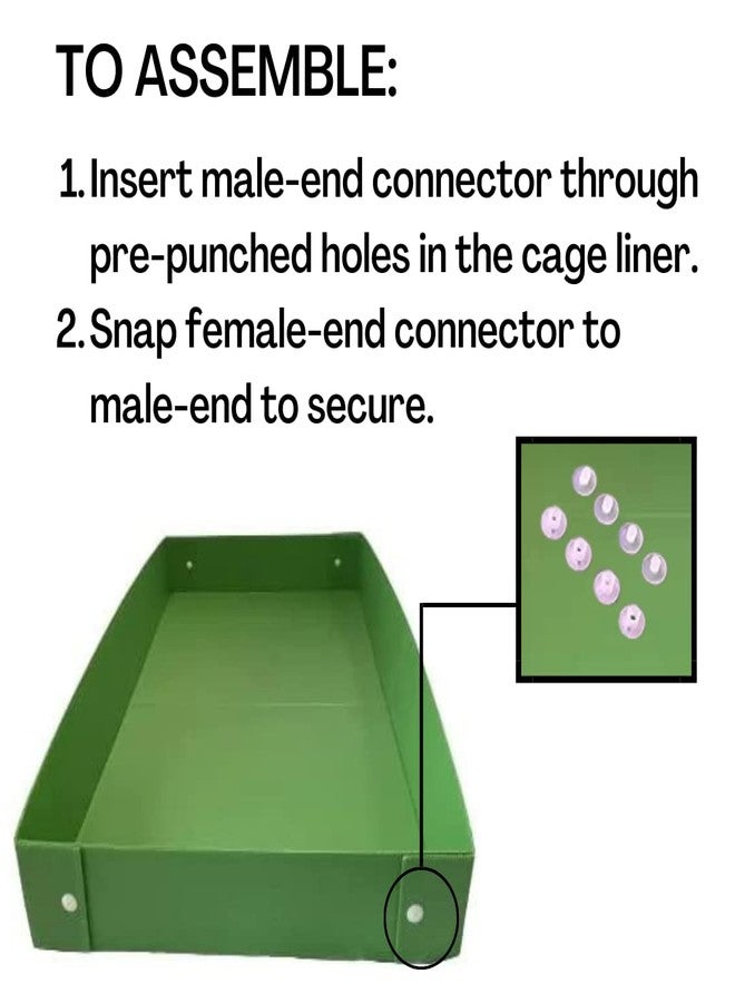 Midlee Guinea Pig Cage Plastic Liner - Green (41" x 24") - Image 2