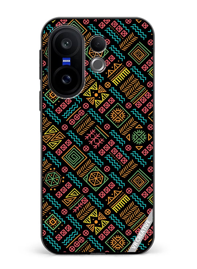 Protective Case Cover For Vivo X200 FE Mayan Patchwork Design Multicolour