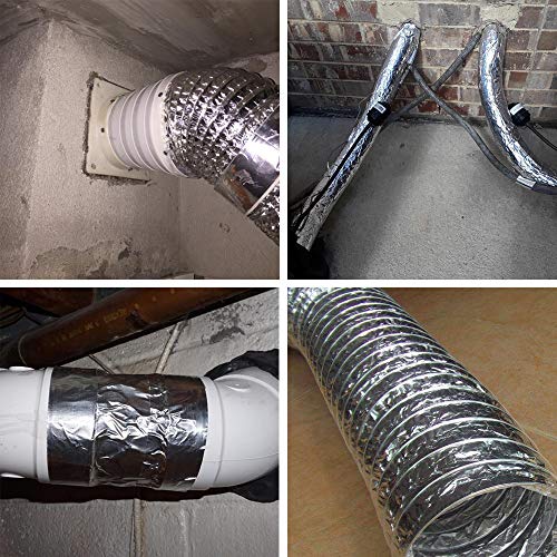 LLPT Aluminum Foil Tape 2 Inches x 108 Feet 5.9 Mil Extra Thick Strong Adhesive HVAC Sealing Hot Cold Air Duct Tape for Pipe Metal Repair (AF208) - Image 3
