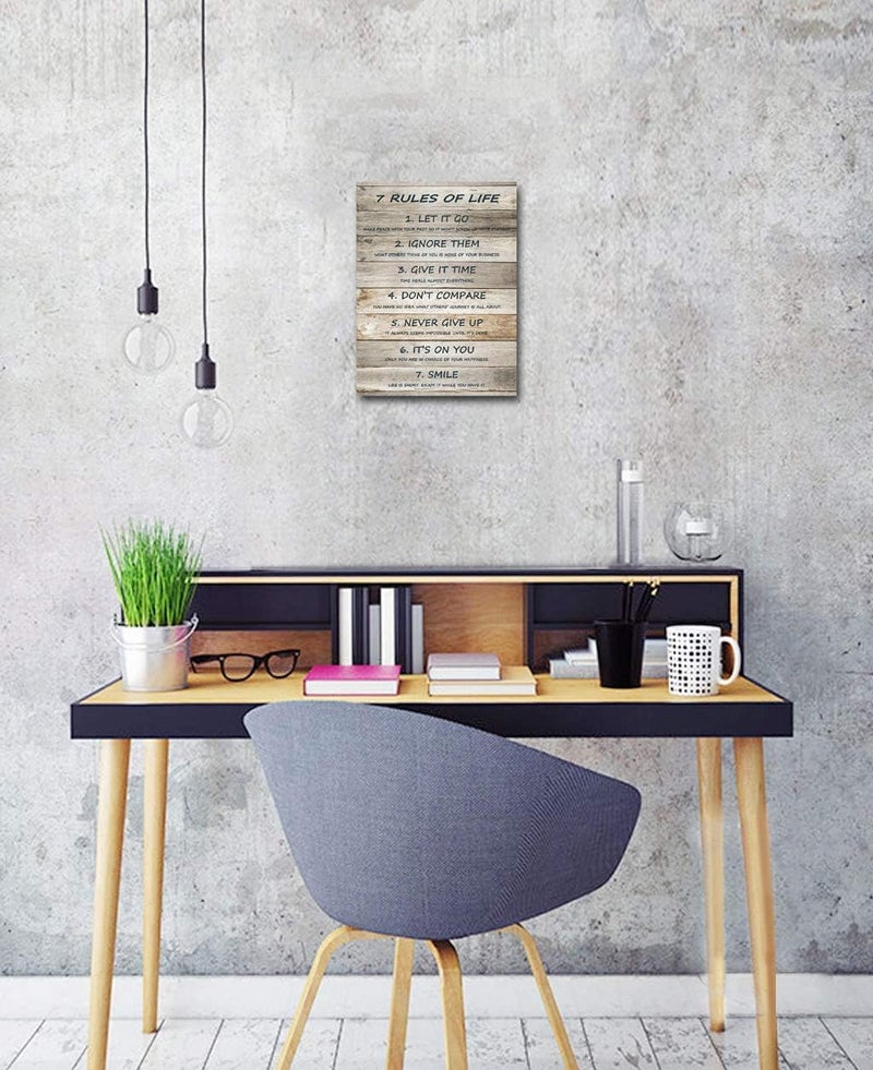 Paimuni 7 Rules of Life Motivational Canvas Print - Image 5