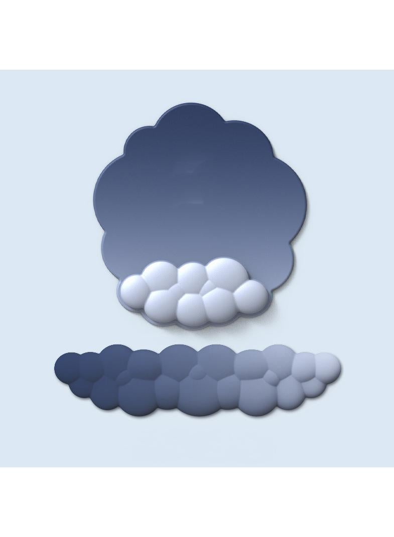 Y&D 2-Piece Office Keyboard Cloud Wrist Rest And High Density Memory Silicone Non Slip Base Mouse Pad - Image 1