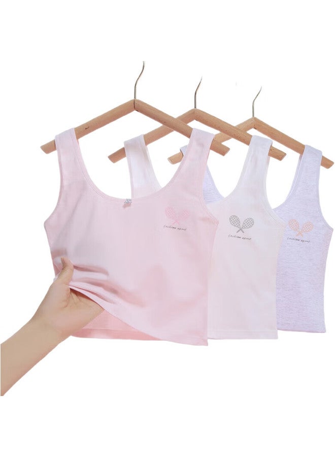 YUZHAOLIN 2-Piece Children'S Underwear, Puberty Stage 9-12 Years Old, Girls' Long Camisole For Primary And Secondary School Students - Image 1