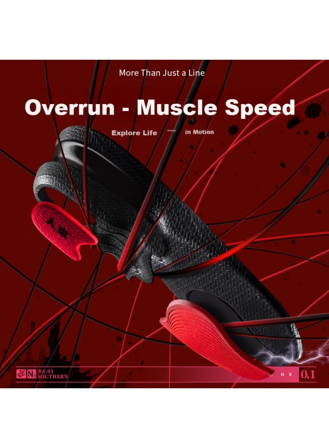 Renben 2 Pairs Of Sports Insoles For Men, Sweat-absorbent, Breathable, Shock-absorbing, Arch Support, Basketball, Running, Women 6628 Black Red 39-40 - Image 2