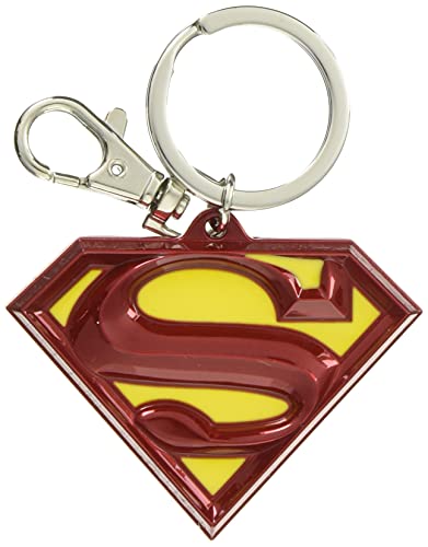 DC Shoes DC Colored Superman Logo Pewter Key Ring, Red - Image 3