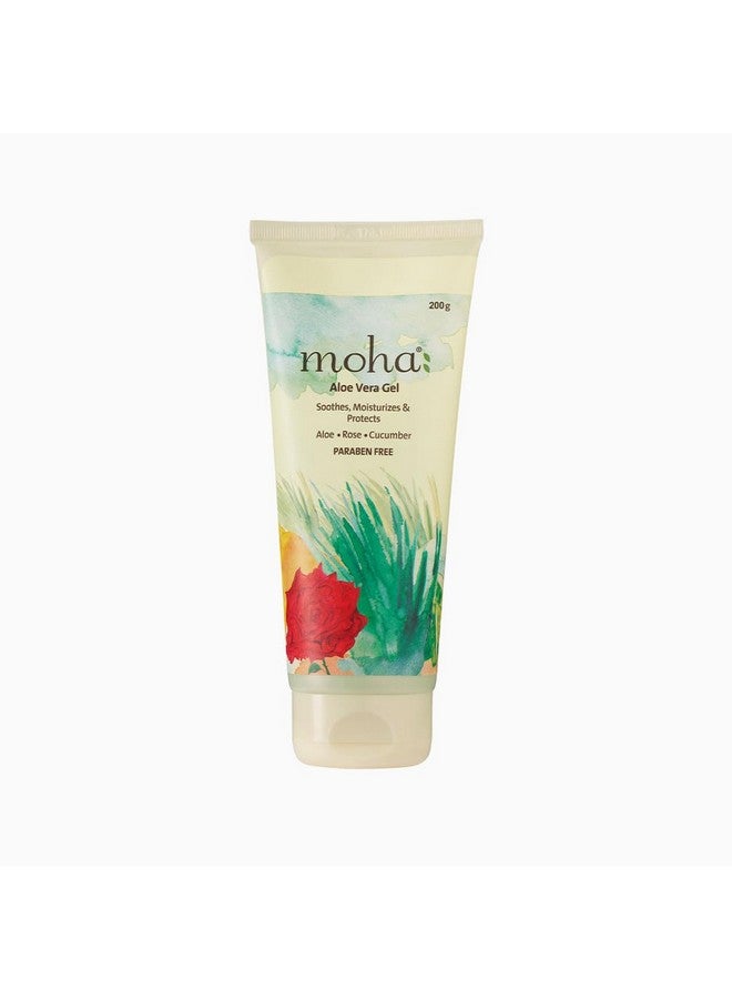 Moha: Aloe Vera Gel Enriched With Rose & Cucumber Pure & Natural Face Gel Helps In Healing Of Skin,Helps To Hydrate And Nourish All Kinds Of Skin - 200 Gm (Pack Of 1) - Image 1