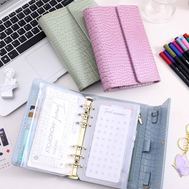 Blue Glossy Binder Set with 12 Watercolor Pens Square Design - Image 5